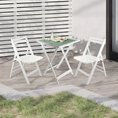 Pack 2 Sillas Plegables de Madera de Bambú Biano 46x44x78cm O91 Sillas Plegables 18