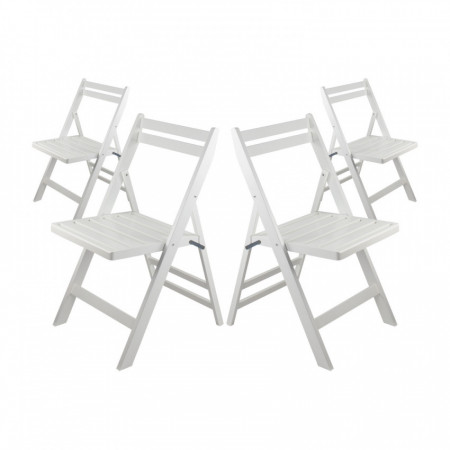 Pack 4 Sillas Plegables de Madera de Bambú Biano 46x44x78cm O91 Sillas Plegables 13