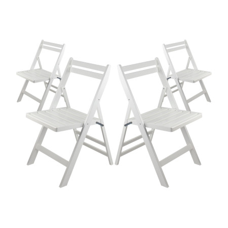 Pack 4 Sillas Plegables de Madera de Bambú Biano 46x44x78cm O91 Sillas y Sillones de Exterior 13