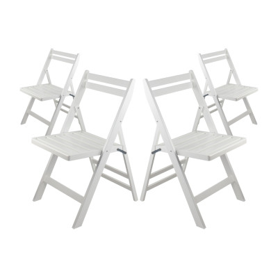 Pack 4 Sillas Plegables de Madera de Bambú Biano 46x44x78cm O91 Sillas y Sillones de Exterior 13