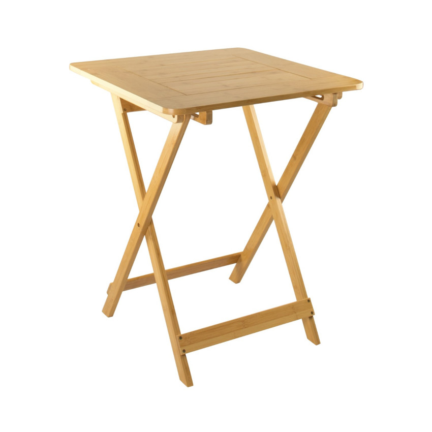 Mesa Plegable de Bambú Barnizada Biano 60x60x75cm 7house Mesas y Sillas Plegables 1