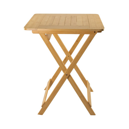 Mesa Plegable de Bambú Barnizada Biano 60x60x75cm 7house Mesas de Jardín 2