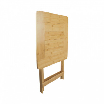 Mesa Plegable de Bambú Barnizada Biano 60x60x75cm 7house Mesas y Sillas Plegables 3