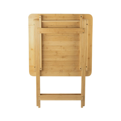 Mesa Plegable de Bambú Barnizada Biano 60x60x75cm 7house Mesas de Jardín 4