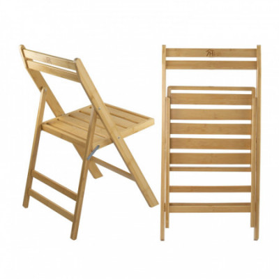 Conjunto de Terraza Plegable Mesa Cuadrada y 2 Sillas Biano Madera de Bambú 7house Conjuntos para Terrazas 3