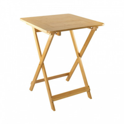 Conjunto de Terraza Plegable Mesa Cuadrada y 2 Sillas Biano Madera de Bambú 7house Conjuntos para Terrazas 4