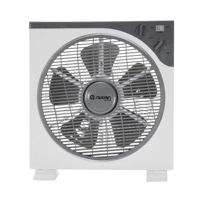 Ventilador de Suelo 12" 30cm 50W 3 Velocidades Box Blanco/Gris Raydan Home Ventiladores de Sobremesa 1