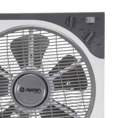 Ventilador de Suelo 12" 30cm 50W 3 Velocidades Box Blanco/Gris Raydan Home Ventiladores de Sobremesa 2