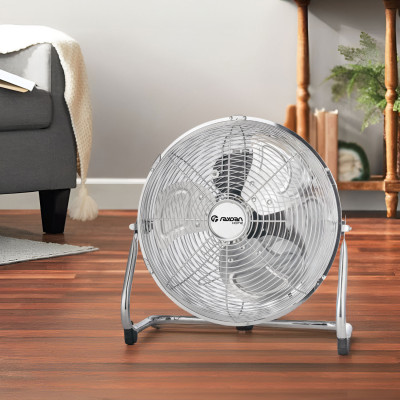 Ventilador de Suelo 16" 40cm 100W 3 Velocidades Circulador Plateado Raydan Home Ventiladores de Suelo 6
