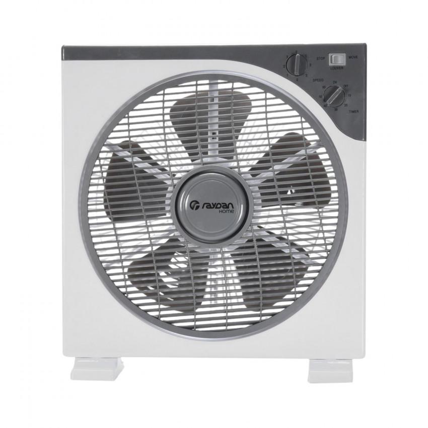 Ventilador de Suelo 12" 30cm 50W 3 Velocidades Box Blanco/Gris Thinia Home Ventiladores de Sobremesa 1