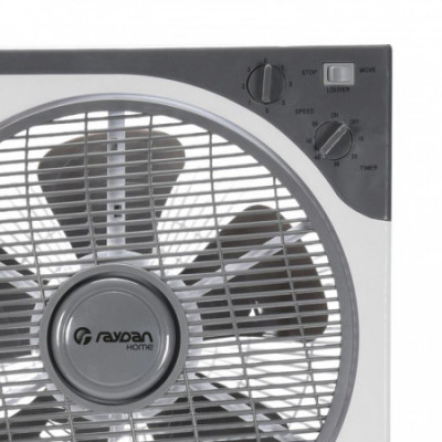 Ventilador de Suelo 12" 30cm 50W 3 Velocidades Box Blanco/Gris Thinia Home Ventiladores de Sobremesa 2