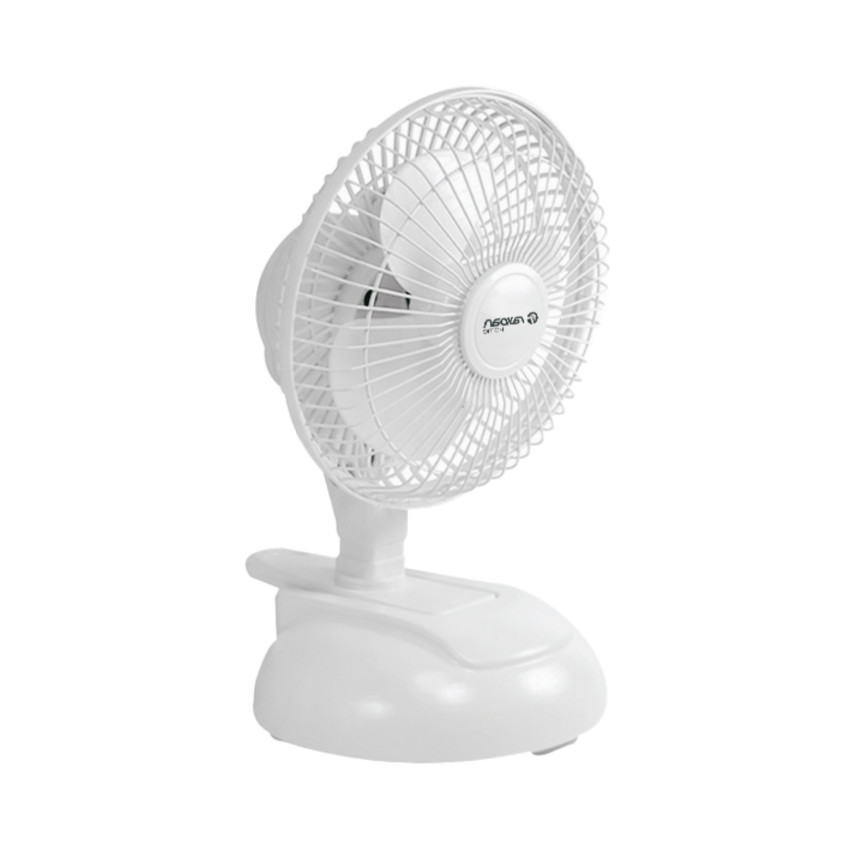Ventilatore da tavolo con clip da 8" (20 cm), 15 W, 3 velocità, con morsetto, bianco Raydan Home