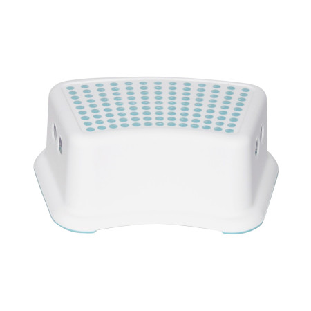 2er-Set Kinder-Trittleiter mit 1 Sprosse, 35 x 25 x 13 cm, TinySteps, Weiß/Blau 7house