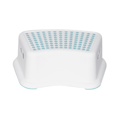 2er-Set Kinder-Trittleiter mit 1 Sprosse, 35 x 25 x 13 cm, TinySteps, Weiß/Blau 7house