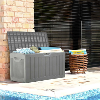 Arcón para Exterior 340 Litros de Resina 118x53x57cm Thinia Home Baúles y Arcones de Exterior 12