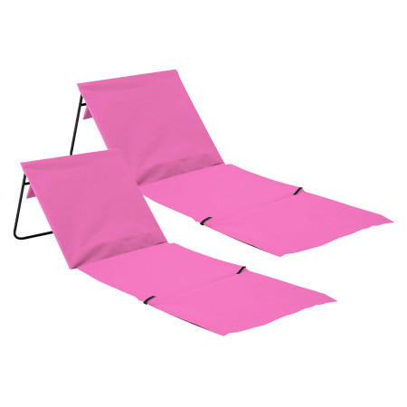 Pack 2 Esterillas Plegables de Playa Acolchadas con Respaldo 149.5x50.5x42cm Thinia Home Esterillas de Playa 1