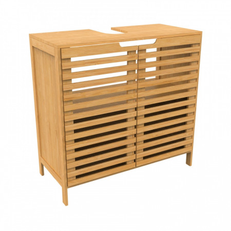 Mueble para Lavabo en Bambú con 2 Niveles Canoply 59.1x28x60.5cm 7house Cómodas y Cajoneras 1