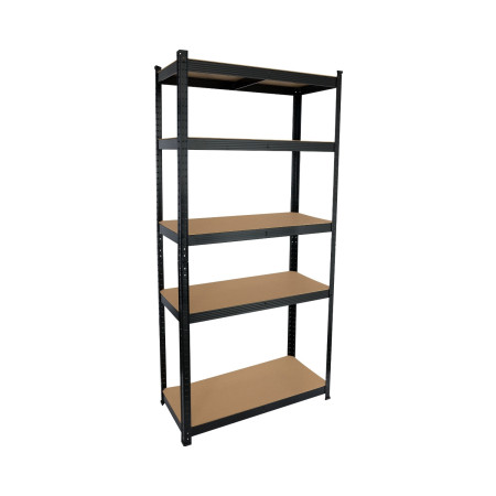 Estantería Modular Metálica con 5 Baldas 875kg Negro 90x40x180cm 7house Estanterías 1