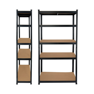 Estantería Modular Metálica con 5 Baldas 875kg Negro 90x40x180cm 7house Estanterías 2