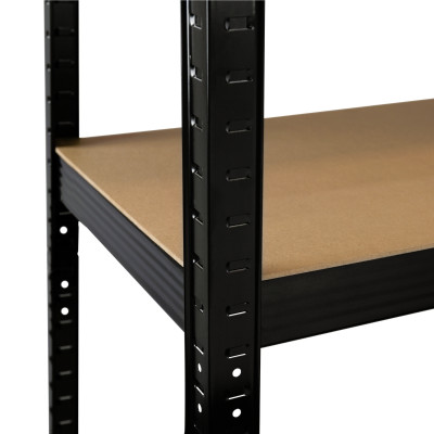MegaPack 10 modulare Metallregale mit 5 Einlegeböden, 875 kg, schwarz, 90 x 40 x 180 cm, 7house Regale 3