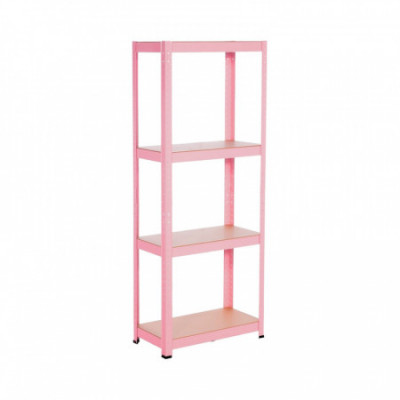 Estantería Modular Metálica con 4 Baldas 240kg Rosa 60x30x148cm 7house Estanterías 1