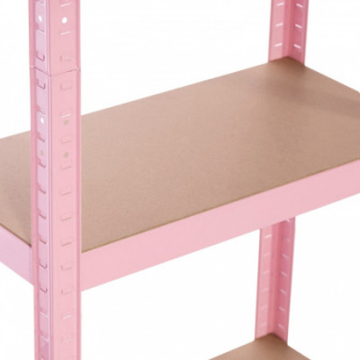 Estantería Modular Metálica con 4 Baldas 240kg Rosa 60x30x148cm 7house Estanterías 2