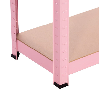 Modulares Metallregal mit 4 Einlegeböden, 240 kg Tragkraft, rosa, 60 x 30 x 148 cm 7house