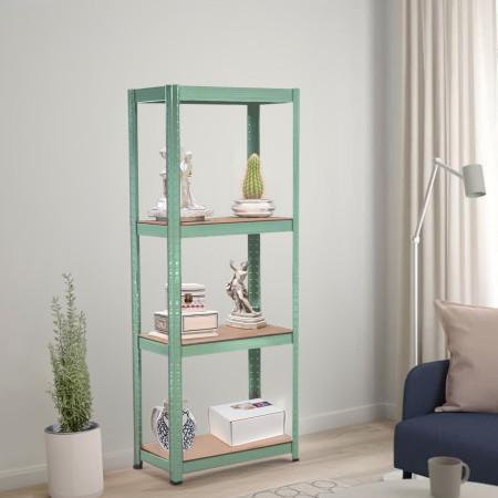Estantería Modular Metálica con 4 Baldas 240kg Verde 60x30x148cm 7house Estanterías 5