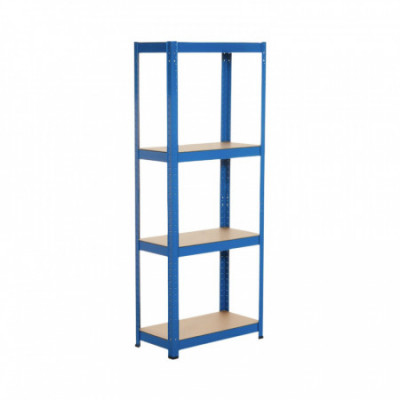 Estantería Modular Metálica con 4 Baldas 240kg Azul 60x30x148cm 7house Estanterías 1