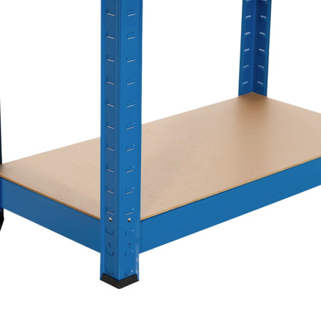 Scaffale modulare in metallo con 4 ripiani, portata 240 kg, blu, 60x30x148 cm 7house