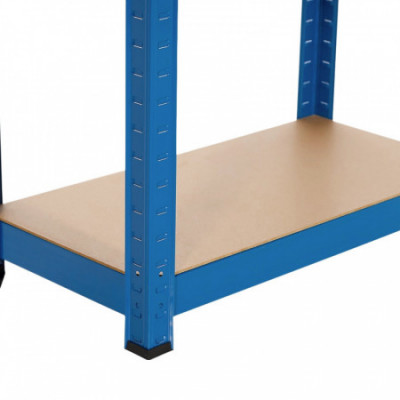 Estantería Modular Metálica con 4 Baldas 240kg Azul 60x30x148cm 7house Estanterías 3