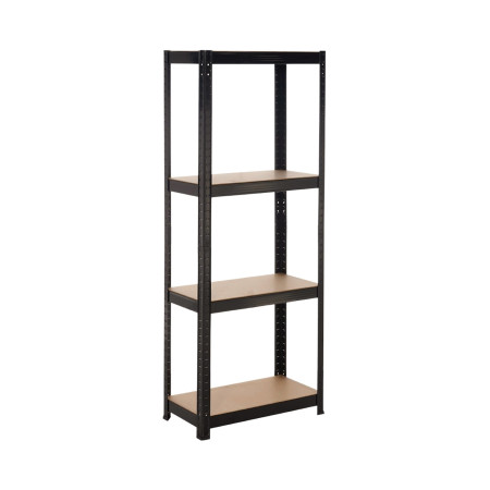 Estantería Modular Metálica con 4 Baldas 240kg Negro 60x30x148cm 7house Estanterías 1