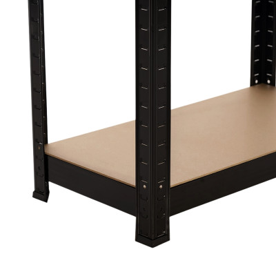 Modulares Metallregal mit 4 Einlegeböden, 240 kg, schwarz, 60 x 30 x 148 cm 7house