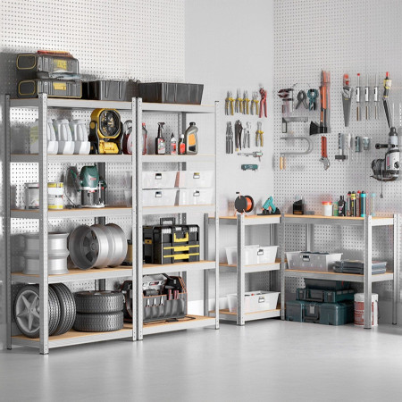 Modulares Metallregal mit 5 Fachböden, 875 kg Tragkraft, 90 x 40 x 180 cm Thinia Home