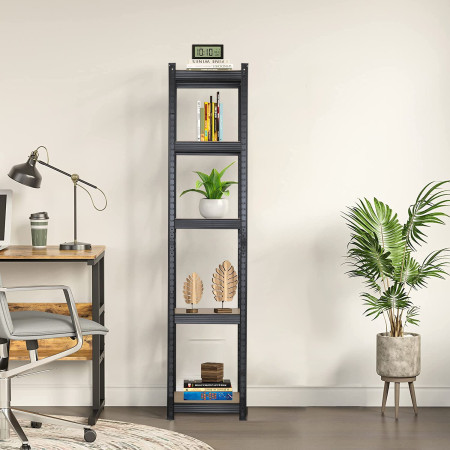 Set aus 3 modularen Regalen mit 5 verstellbaren Einlegeböden, 180 x 40 x 40 cm, 175 kg 7house