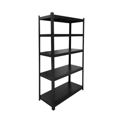 Étagère modulaire métallique à 5 tablettes, 875 kg, noire, 90 x 40 x 180 cm 7house