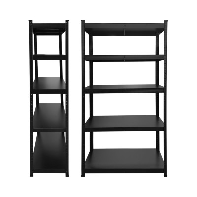 Étagère modulaire métallique à 5 tablettes, 875 kg, noire, 90 x 40 x 180 cm 7house