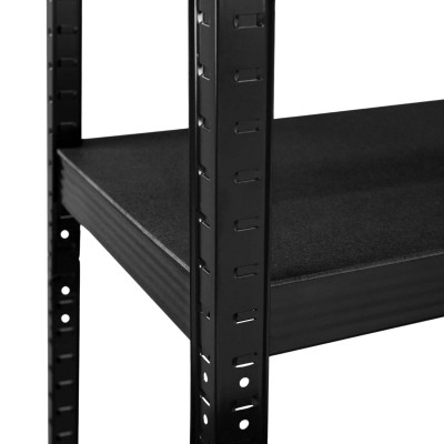Set di 2 scaffali modulari in metallo con 5 ripiani, portata 875 kg, colore nero, dimensioni 90x40x180 cm 7house