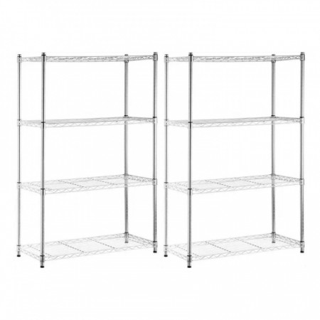 Pack 2 Estanterías Metálicas con 4 Baldas Ajustables 137x91.4x35.5cm 320Kg 7house Estanterías 1 Pack 2 Estanterías Metálicas con 4 Baldas Ajustables 137x91.4x35.5cm 320Kg 7house Estanterías 1