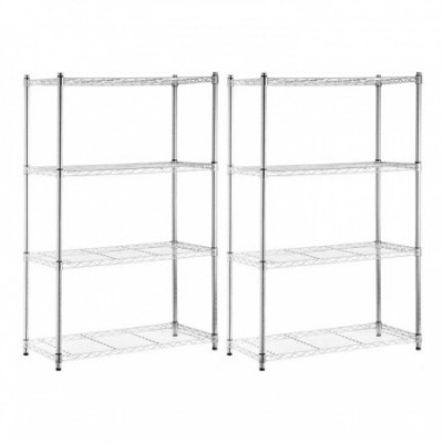 Pack 2 Estanterías Metálicas con 4 Baldas Ajustables 137x91.4x35.5cm 320Kg 7house Estanterías 1