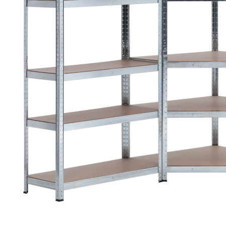 Pack 2 Estanterías Modulares y 1 Esquinera con 5 baldas 2625kg 136x40x180cm Thinia Home Estanterías 4