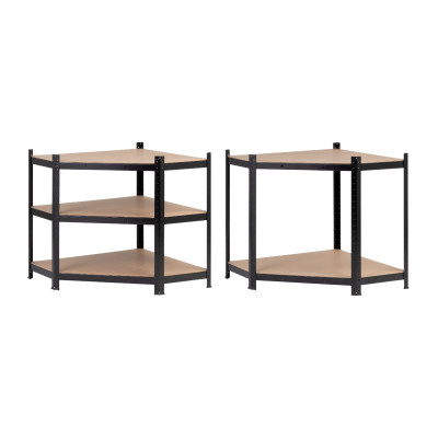 Estantería Esquinera Modular Metálica con 5 Baldas 875kg 80x40x180cm Thinia Home Estanterías 10