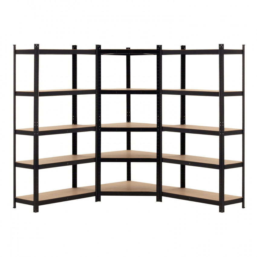Pack 3 Estanterías Modulares Metálicas con 5 Baldas 2625kg 136x40x180cm Thinia Home Estanterías 8 Pack 3 Estanterías Modulares Metálicas con 5 Baldas 2625kg 136x40x180cm Thinia Home Estanterías 8