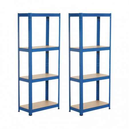 Pack 2 Estanterías Modulares Metálicas con 4 Baldas 240kg 60x30x148cm Thinia Home Estanterías 11