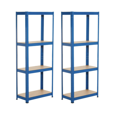 Pack 2 Estanterías Modulares Metálicas con 4 Baldas 240kg 60x30x148cm Thinia Home Estanterías 1