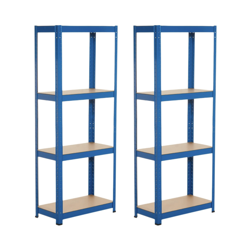 Pack 2 Estanterías Modulares Metálicas con 4 Baldas 240kg 60x30x148cm Thinia Home Estanterías 11