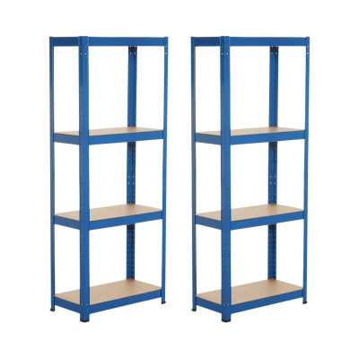 Pack 2 Estanterías Modulares Metálicas con 4 Baldas 240kg 60x30x148cm Thinia Home Estanterías 11