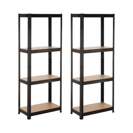 Pack 2 Estanterías Modulares Metálicas con 4 Baldas 240kg 60x30x148cm Thinia Home Estanterías 1