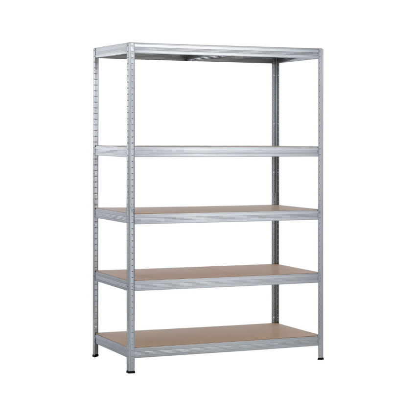 Rayonnage modulaire métallique à 5 tablettes, capacité de charge de 1 250 kg, dimensions : 120 x 60 x 180 cm Thinia Home