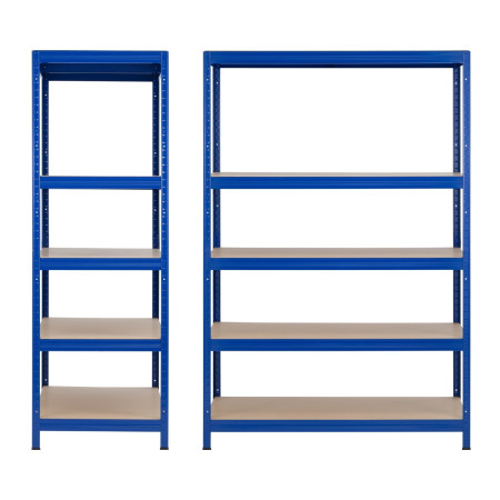 Modulares Metallregal mit 5 Einlegeböden, 1250 kg, 120 x 60 x 180 cm Thinia Home
